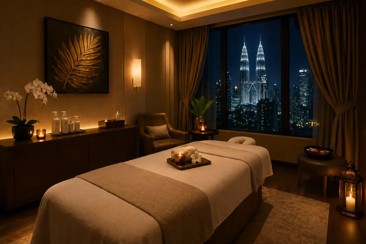 Private massage KL relaxing room setup in Kuala Lumpur