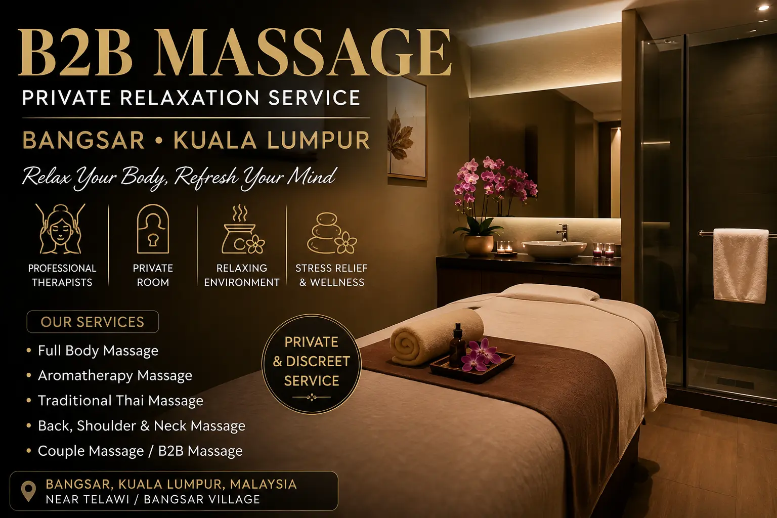 professional b2b massage bangsar service in Kuala Lumpur